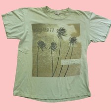Jimmy Buffett Banana Wind Tee Vintage 1990s Pastel Sage Crew Neck Band T shirt L