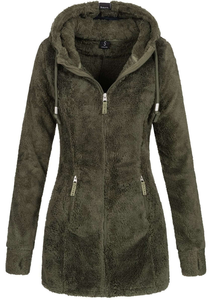 Fleecejacke Sublevel Damen Jacken Sublevel Damen Teddy Fleecejacke