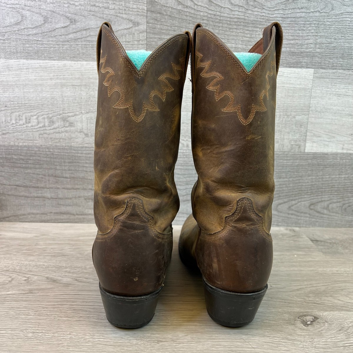 Ariat Boot Mens 9.5 EE Brown Leather Almond Toe Mid-Calf Pull On Western Cushion View 4
