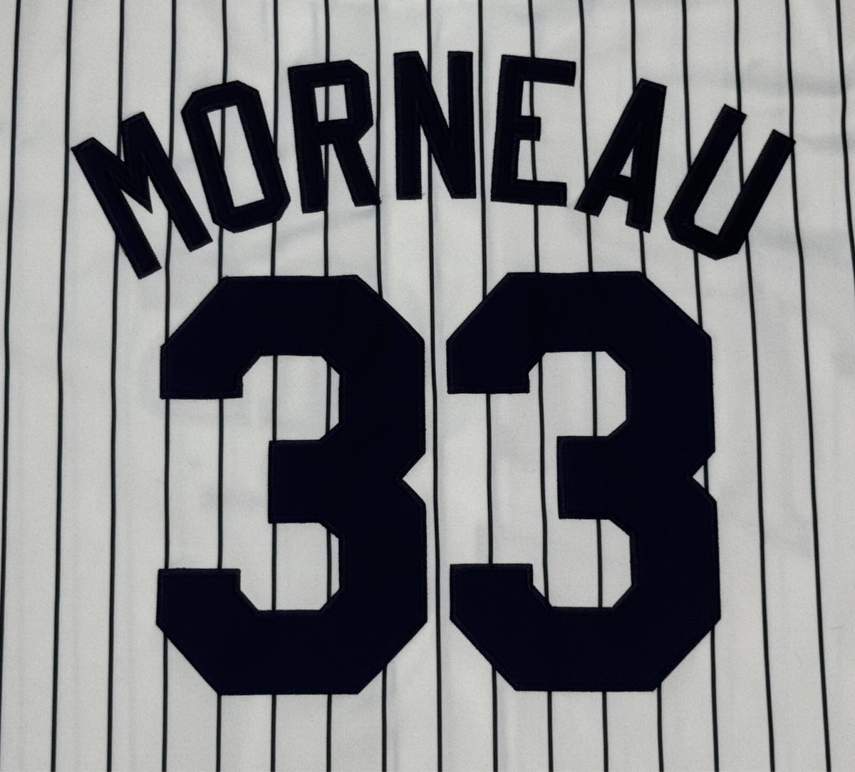 Majestic Vtg Minnesota Twins #33 Justin Morneau Striped Baseball