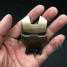 1x 3d Metal Sticker Emblem Avengers Iron Man Styling Body Badge Car Red Black