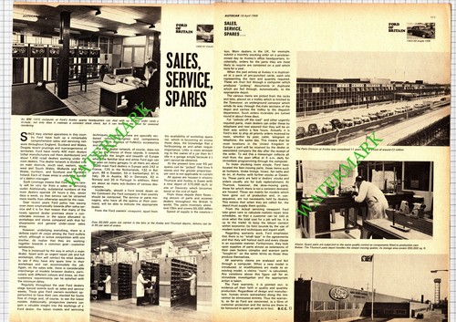 Ford Motor Company Aveley Thurrock - 1968 Artikel