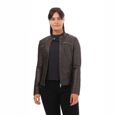 Brown Only Bandit Lederjacke Only Lederlook Jacke Only Bandit