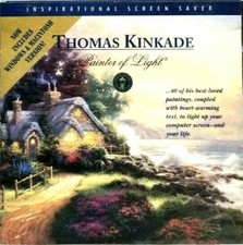 Thomas Kinkade-Painter of Light-Messages of Peace Screen Saver-CD-ROM 1998