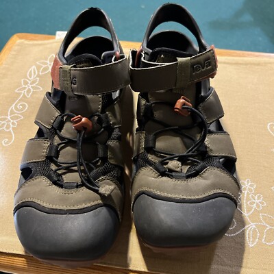 Teva Men's Flintwood Sandals Size US 11 Green Hiking Camping Summer Fisherman