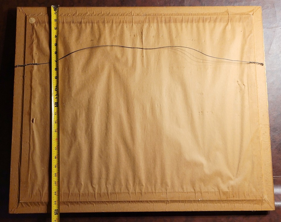 Large Original Painting Of Hydrangeas Signed Framed In Gold Gilt Frame