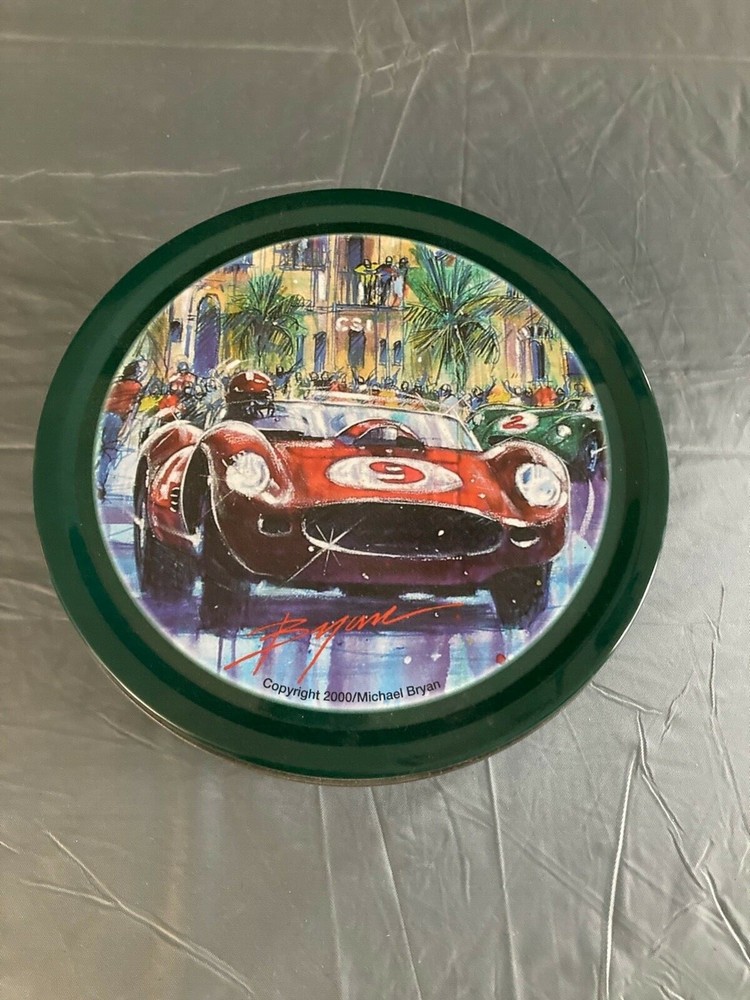 2000 Michael Bryan Signature Biscuit Advertising Tin w/ Race Car Graphic
