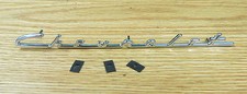 1955 1956 Chevy Chrome Chevrolet Script On Dash Speaker Grille 150-210 Models