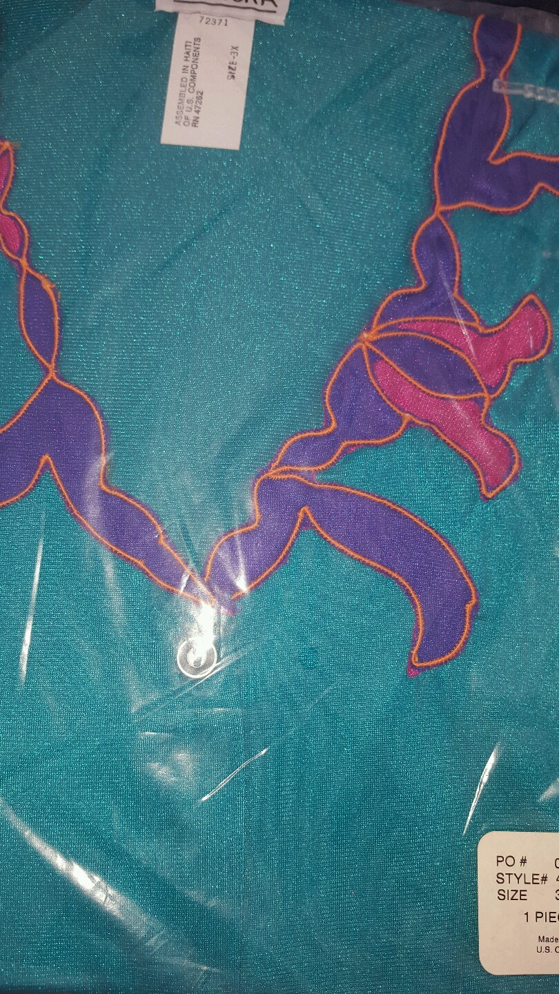 Ventura Green Nightgown Duster Calf Short Down Plus  Size 3X  56" Bust  