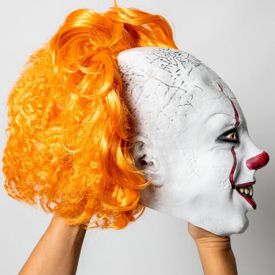 Pennywise Clown Mask Stephen King's IT Halloween Cosplay Full Mask Costume - Image 2 of 4