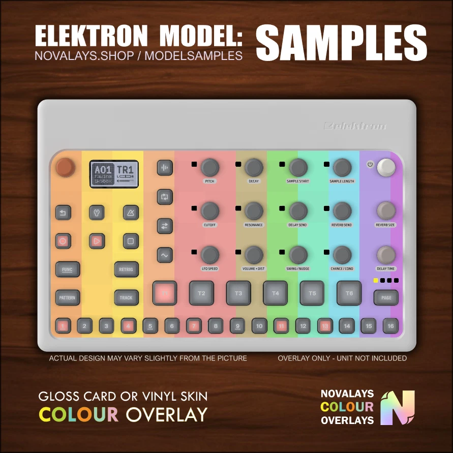 Brand new colour fascia overlay / skin for the Elektron Model Samples sampler (b
