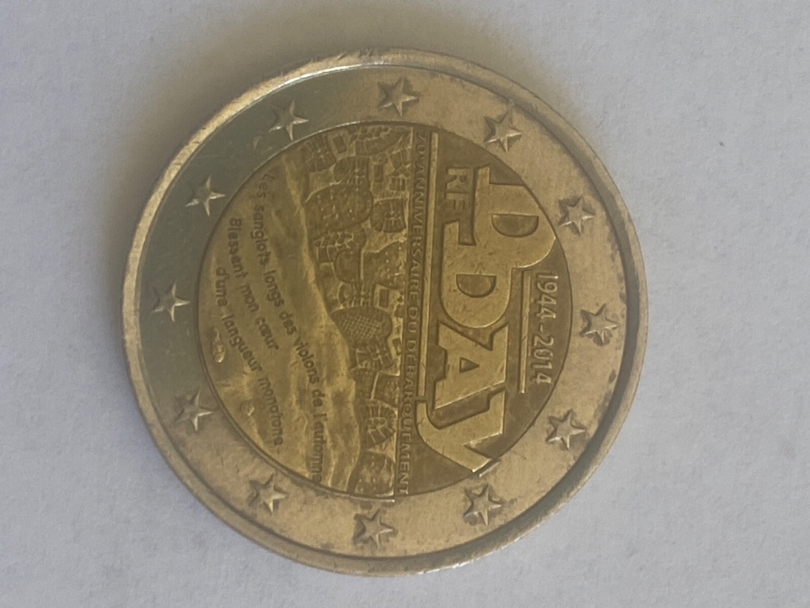 Piece 2 euros DDAY 70 E Anniversaire Du Débarquement