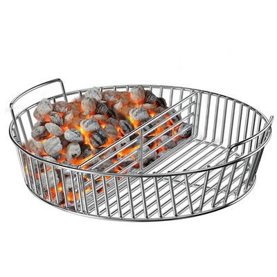 Charkettle Stainless Steel Charcoal Basket with Divider and Handle, BBQ Acces...