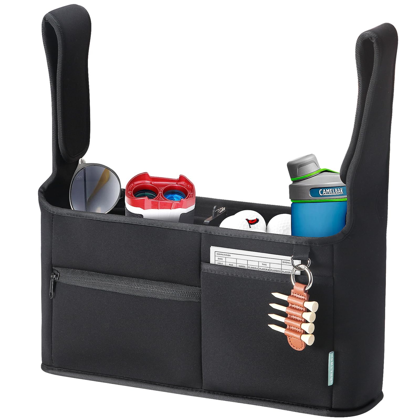 Golf Bag, Push Cart Organizer, Storage Multifunctional Black
