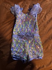 Weissman Girls Multi-Color Sequin Dancewear Outfit MC Purple with Bow