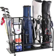 Golf Bag Storage Garage Organizer Extra Large Size Golf Bag Storage Stand