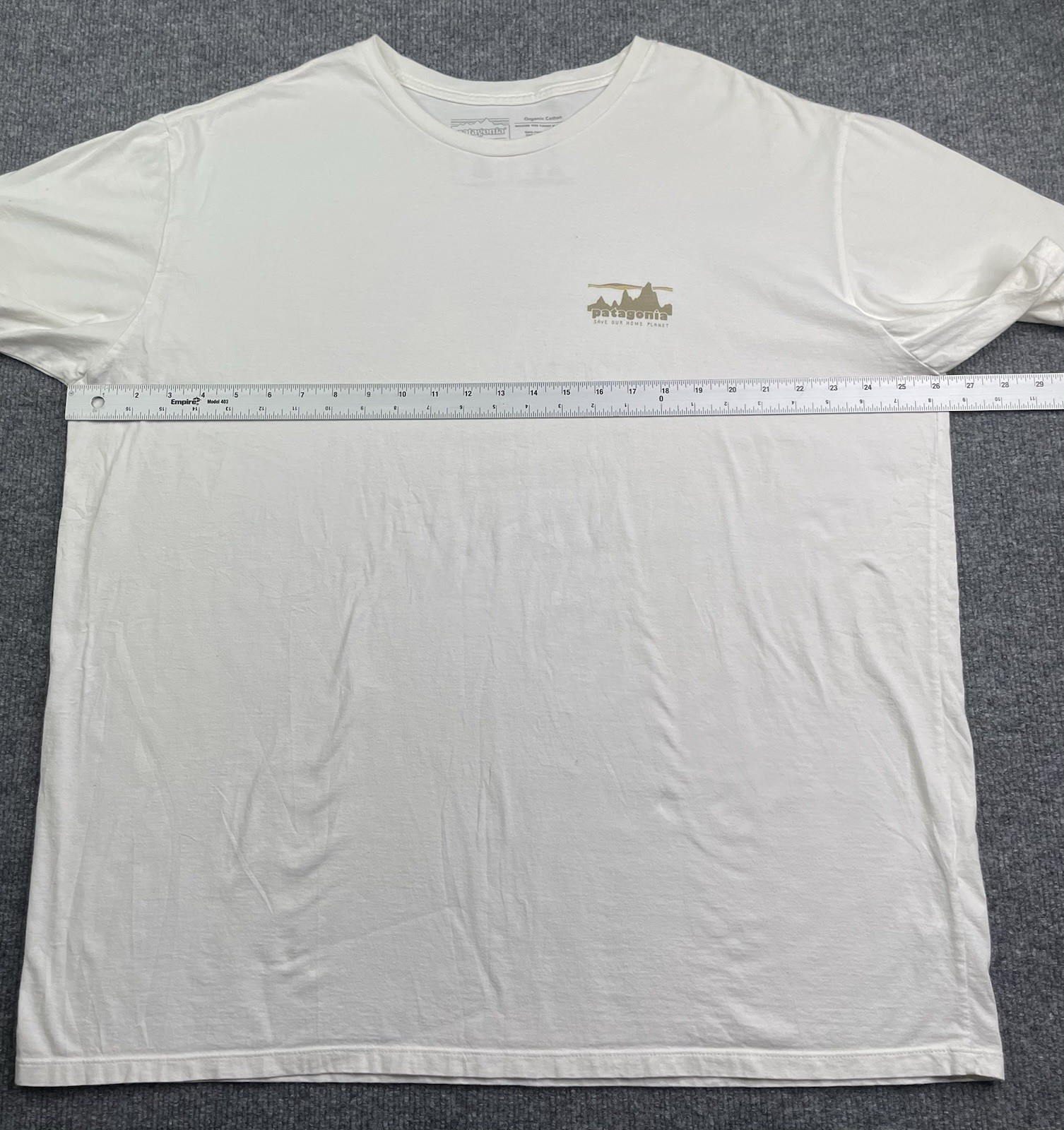 Patagonia T-Shirt Men’s XXL 73 Skyline Organic Cotton Short Sleeve White thumbnail 5