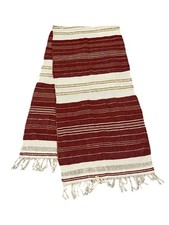 Hand Loomed Table Runner with Gold Metallic Thread 86"L x 19"W Believe Turkish