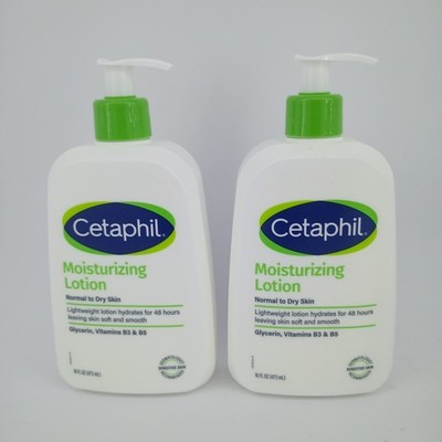 2 Bottles  Cetaphil Moisturizing Lotion Normal to Dry Skin 16 oz. ea.