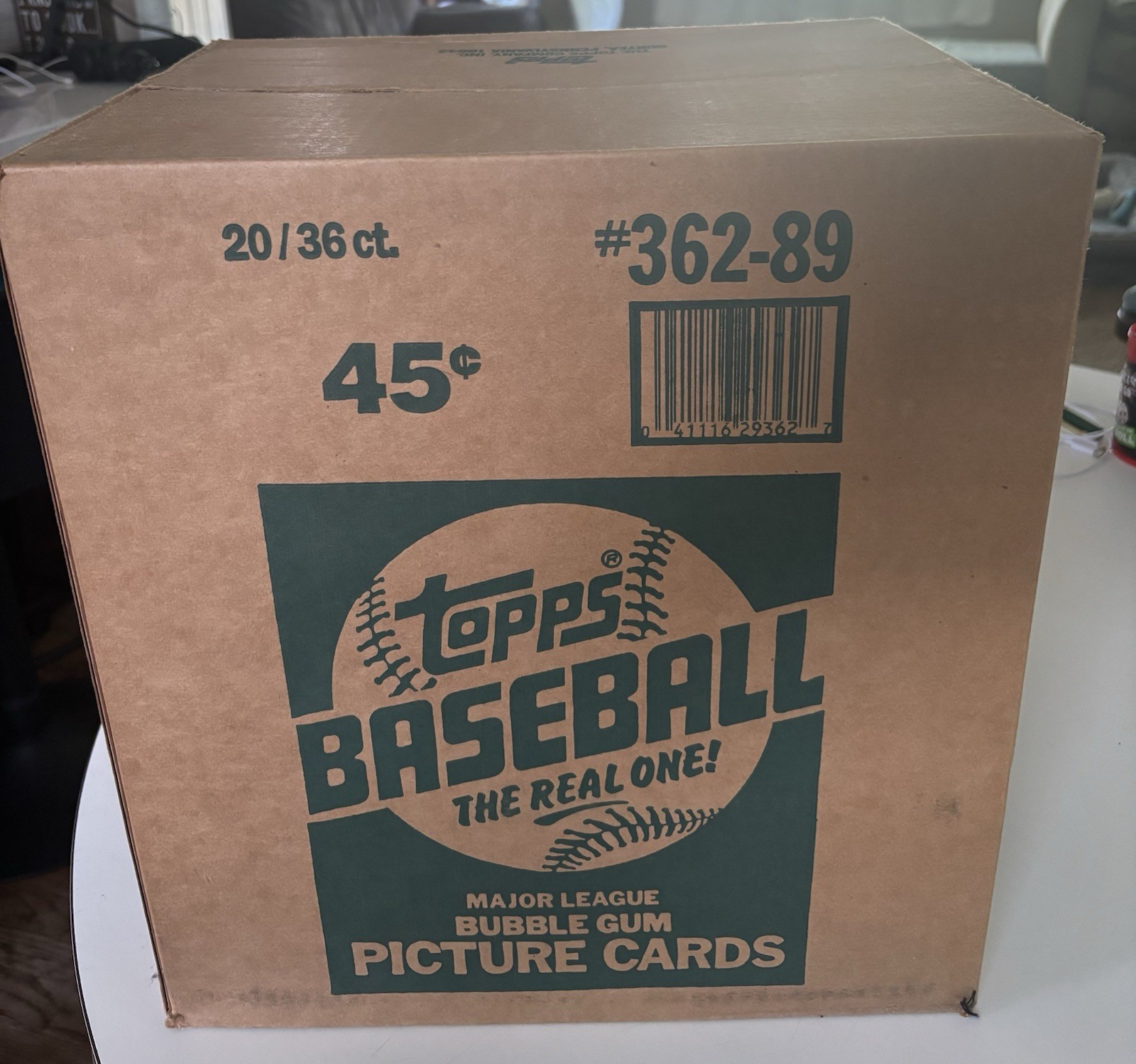 1989 Topps Baseball Wax Box 36 Pack Smoltz Biggio Johnson Rookie Cards. Sealed