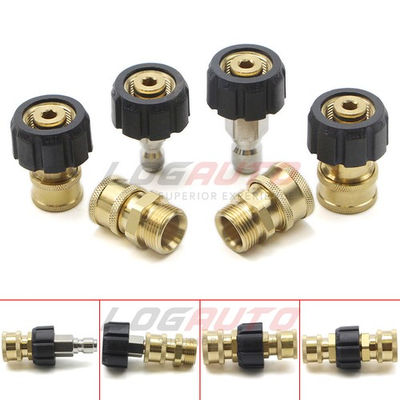 #ad 2Pcs Pressure Washer Adapter Quick Disconnect M22 Swivel to 1 4quot; or 3 8quot; Connect $17.99