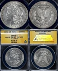 1892-S $1 Vam-2 Double DT Top 100 Morgan Dollar ANACS AU 53 Details Cleaned
