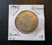 British Silver George VI Half Crown 1942