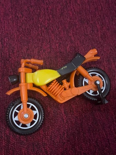 Vintage Tonka Made in Hong Kong Dirt Bike Motorcycle (Yellow-Orange)
