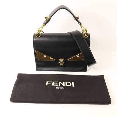 FENDIバッグ FENDI Kani 2 Way Shoulder Bag 8BT283 Calfskin Leather Black | eBay