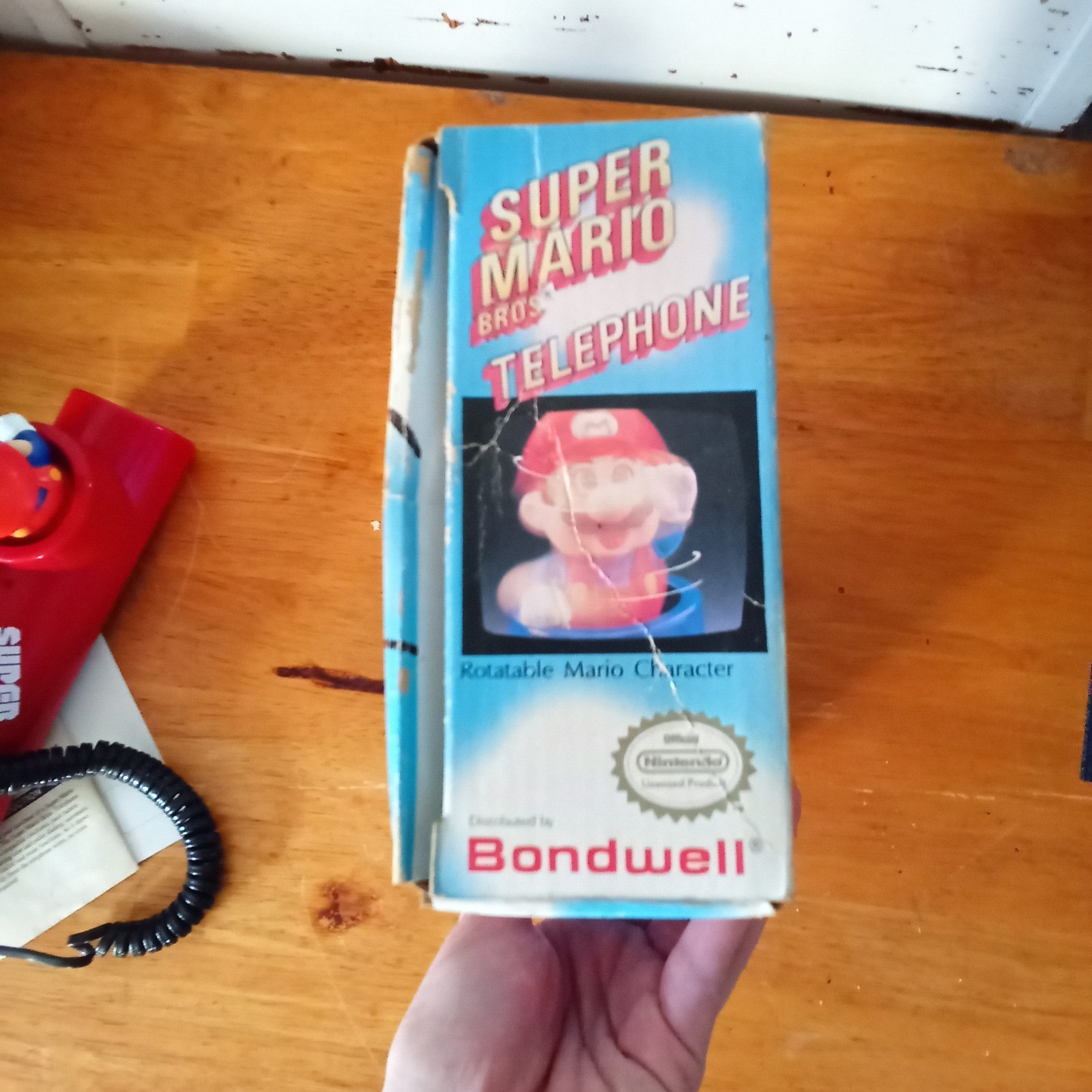 Vtg 1990 Super Mario Bros. 2 Telephone In Box Red Pipe W/ Instructions Warranty