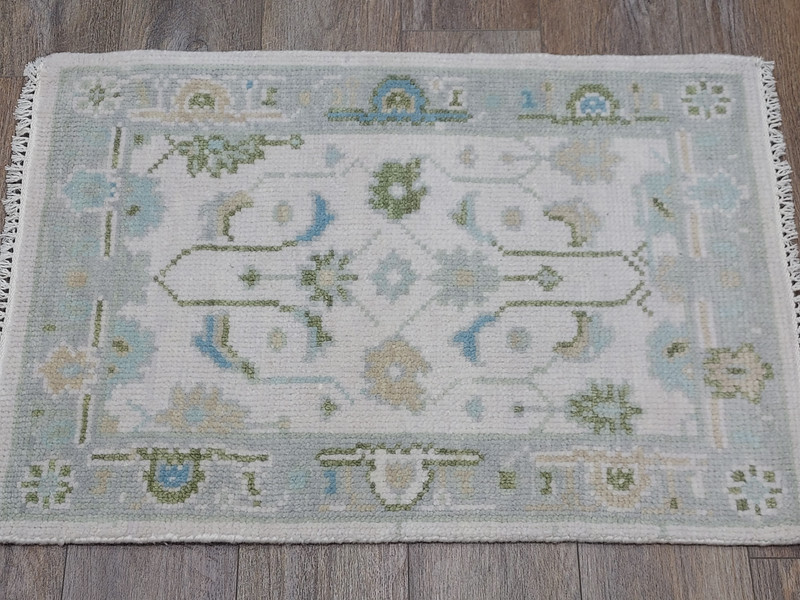 Bohemian Oushak Rug, Oushak Turkish Rug, Hand Made Contemporary Rug, 2x3 Ft