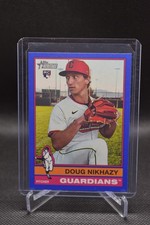 Doug Nikhazy Rookie 2025 Topps Heritage High Number Blue Border Guardians #554