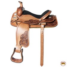 C-0-16 16 In Western Horse Saddle Leather Ranch Roping Cowboy Hilason