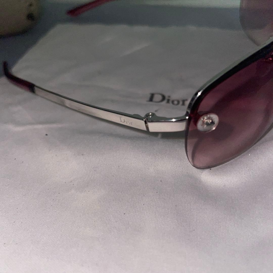 Christian Dior ADIORABLE 5 Silver Sunglasses Pink Gradient Rimless