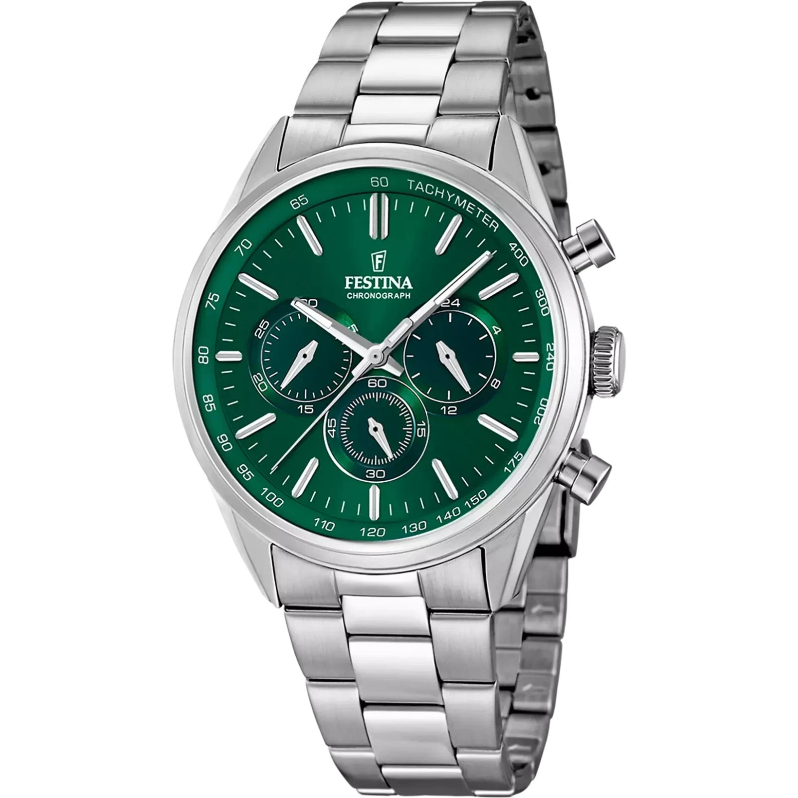 Chronographe Festina F16820R montre acier étanche et lisible