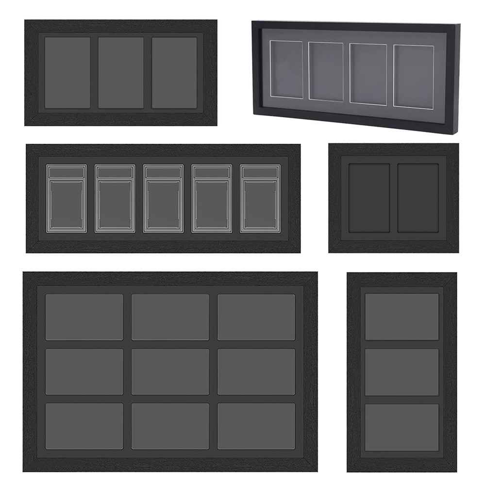 Wooden Trading Card Wall Mount Display Case Frame For PSA / Magnetic Card Sleeve