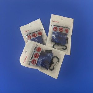 PurGenic Screen Wipe Keychain with Clip Cleaning Cloth Kit for Screens 3pc set