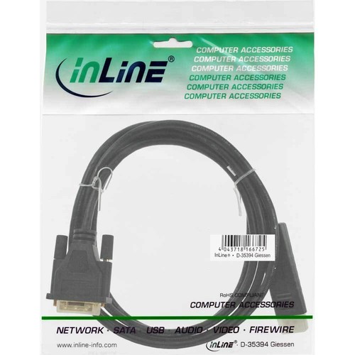 10 câbles convertisseurs InLine DisplayPort vers DVI, noir, 1,5 m - Photo 2/2