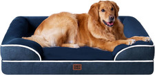 Egg-Crate Memory Foam Dog Bed, Waterproof, Navy, Large 41 x 27 x 6.5 inches, 100