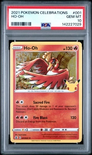 2021 POKEMON CELEBRATIONS #001 HO-OH PSA 10