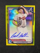 2024 Bowman Chrome 1st Carter holton RC Auto /75 Atlanta Braves #CPA-CH E804