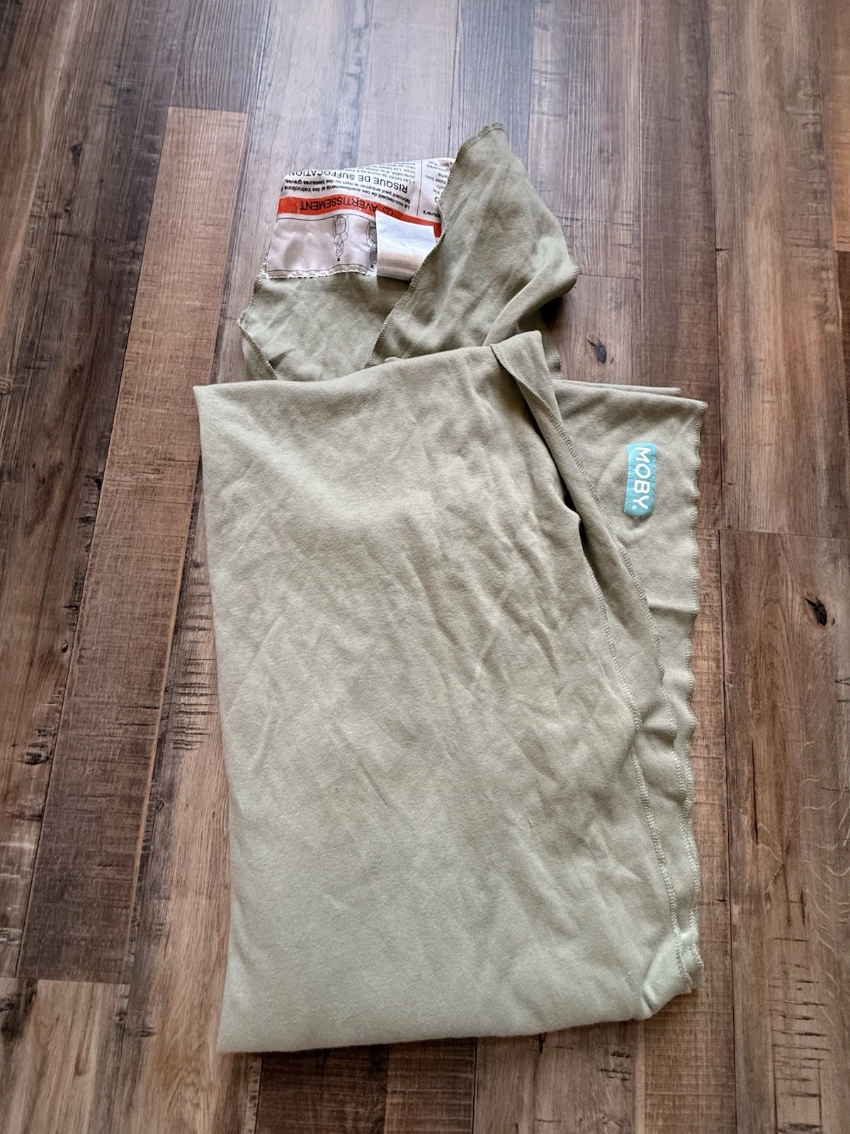 Moby Wrap Baby Infant Carrier Green Cotton, 5-35 LBS Hands-Free Support