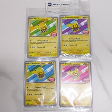 Pikachu Batik Indonesia Exclusive 101 154 155 190 SV-P Set of 4 Pokemon Card