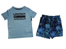 Under Armour Baby Boys Swim Shorts Set Trunks Baby Toddler 2T Blue NWT UPF 50