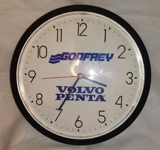 Godfrey Marine Volvo Penta Clock Advertising Sign Boat Motor Outboard Pontoon Godfrey Marine Volvo Penta Clock Advertising Sign Boat Motor Outboard Pontoon