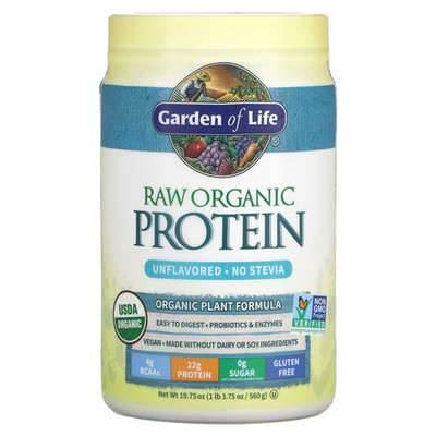 2 X  Garden of Life, RAW Organic Protein, Unflavored, 1 lb 3.75 oz (-Worldwide