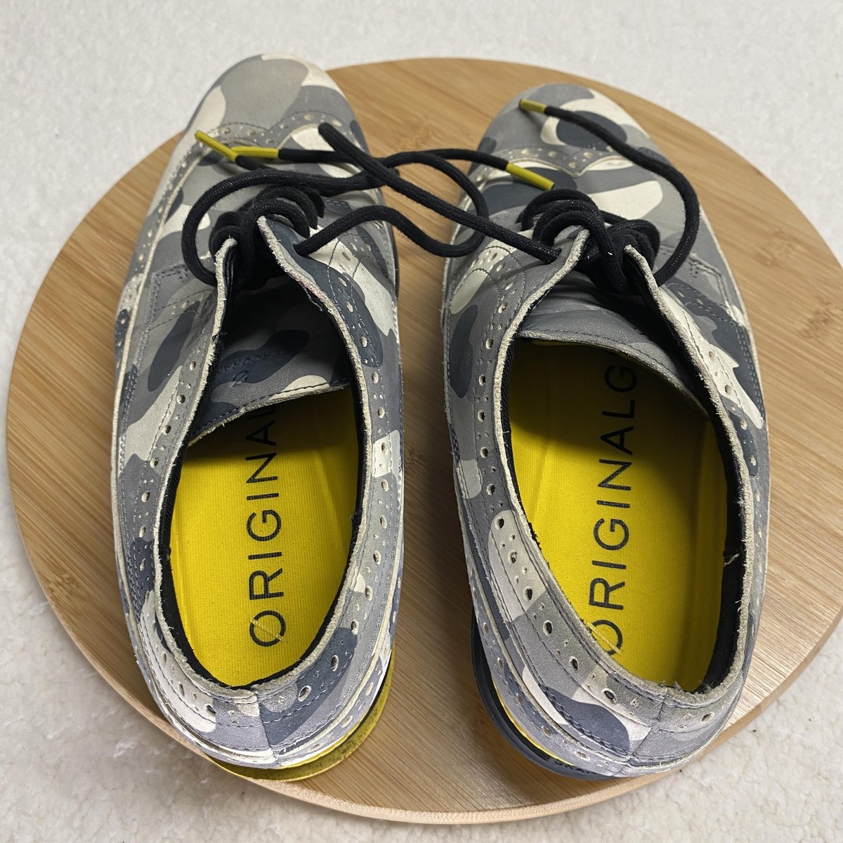 Cole Haan OriginalGrand Shoes Mens Size 8.5 Gray Camo Oxford  display picture 2