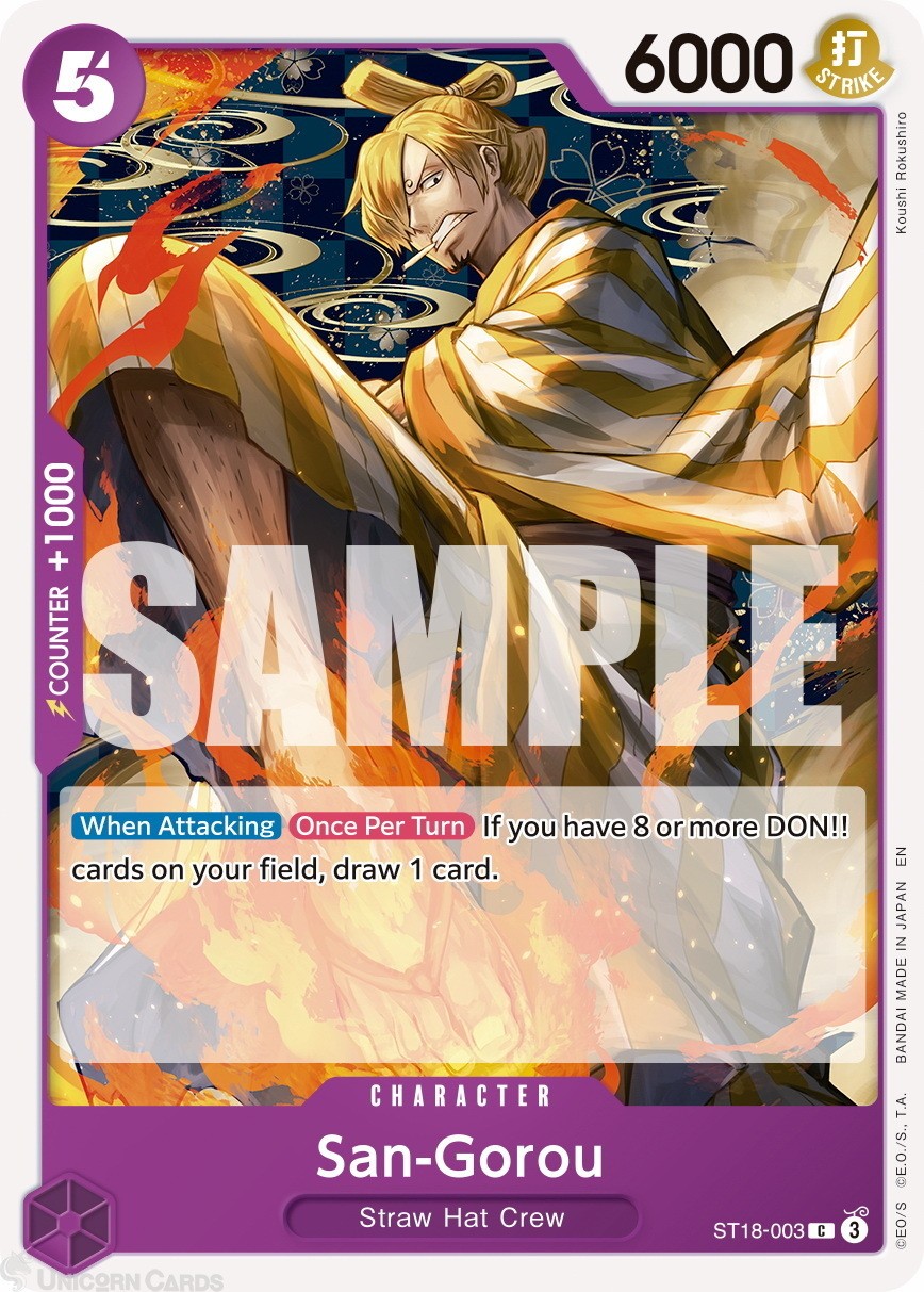 ST18-003 San-Gorou : Common Normal English One Piece TCG Card : PRB02: One Piece