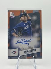 2024 Topps Big League - Electric Orange Foil Autographs Hyun-Jin Ryu #BEO-HR AU