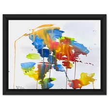 Jenik Cook, Framed Hand Signed Original Painting with Letter of Authenticity.